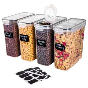 Nuovva BPA-free cereal storage containers. Keep home organised and clean. Home organization.