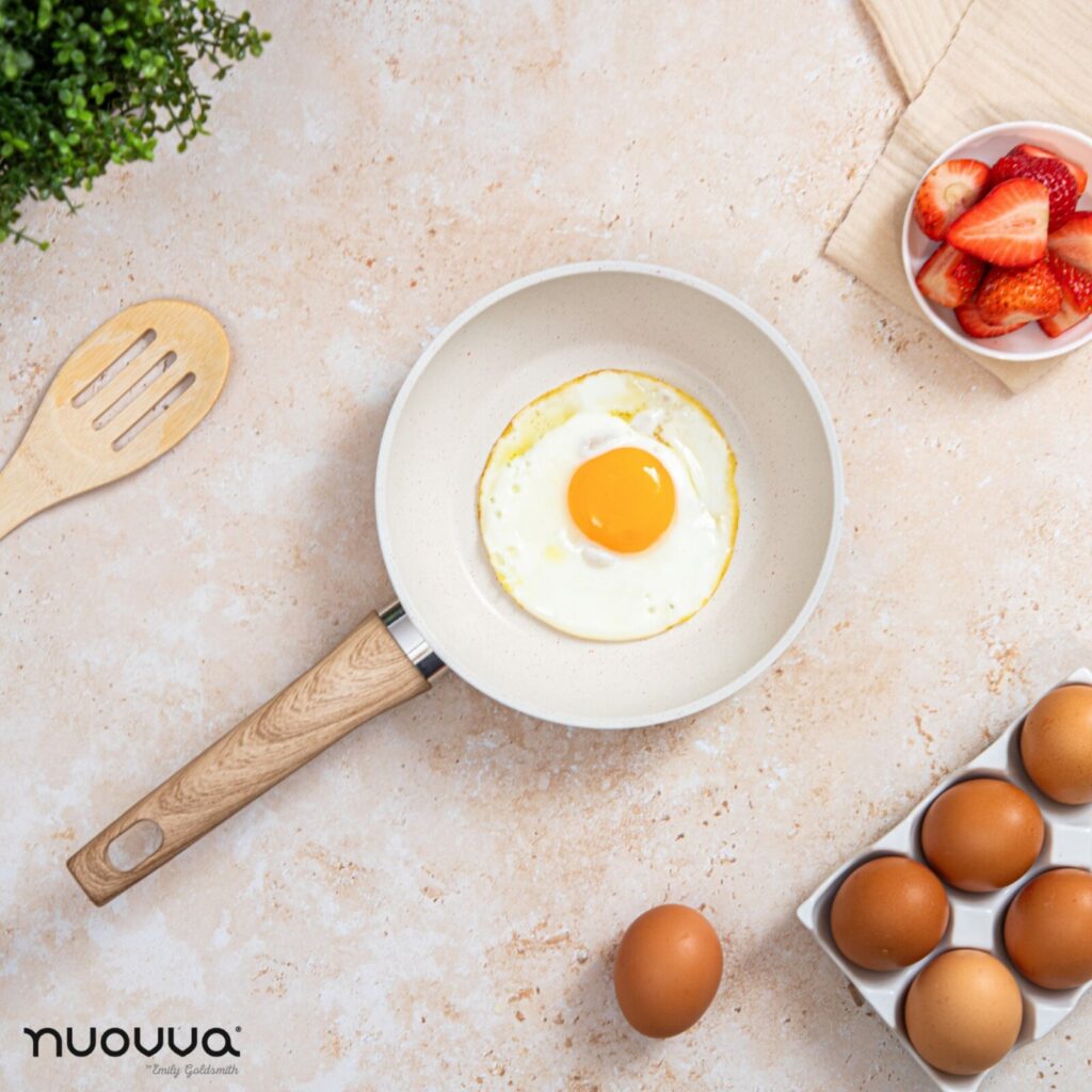 Nuovva frying pan. Induction Frying Pan. Frying pan for induction hob. Cream pan.