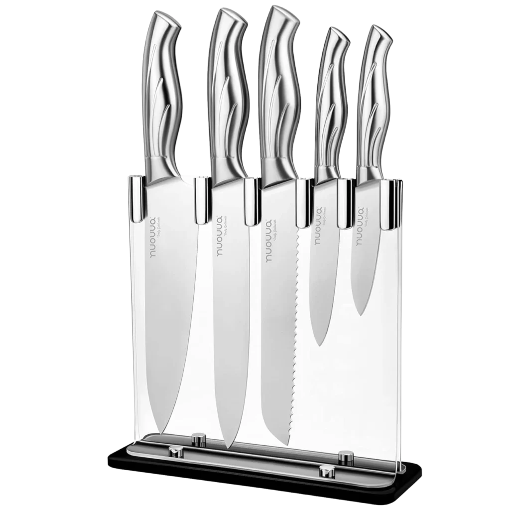 Kitchen Knives with Acrylic block 