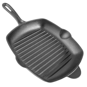 Square cast iron frying pan. Perfect gift for a chef.