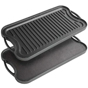 cast iron griddle pan. Perfect for grilling.