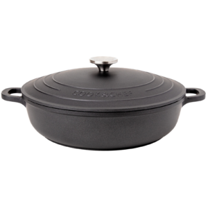 Nuovva Shallow Aluminium Dutch Oven, lightweight cookware for stove to oven cooking