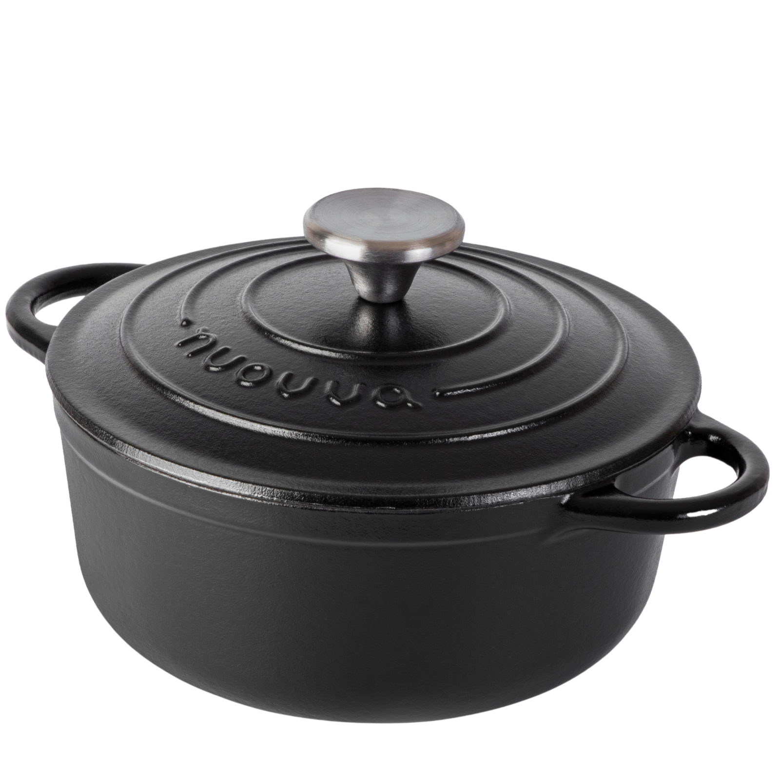 Cast Iron Dutch Oven Casserole Pot with Lid 20cm 1.9L Nuovva