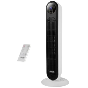 Nuovva Ceramic Heater with Touchscreen display and remote Control. Compact and portable heater.